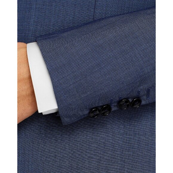 Hugo BOSS Astian Tic Weave Extra Slim Fit Suit Jacket Blue Size 42R - Picture 3 of 6